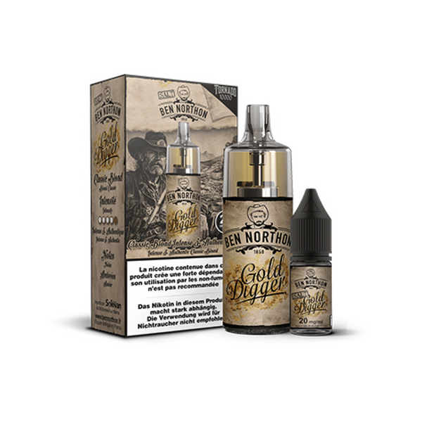 BEN NORTHON 20000 PUFFS 5% GOLD DIGGER (BASE SABOR A TABACO)