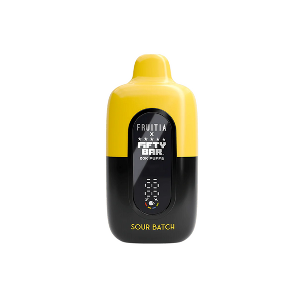 FRUITIA X FIFTY BAR 20000 PUFFS 5% SOUR BATCH