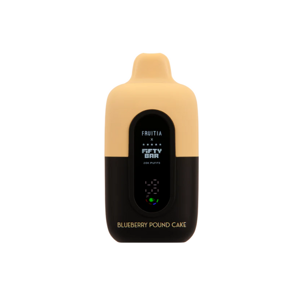 FRUITIA X FIFTY BAR 20000 PUFFS 5% BLUEBRRY POUND CAKE