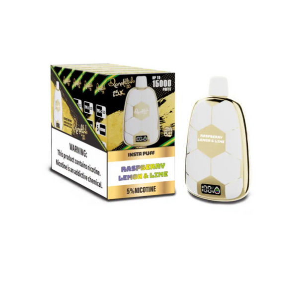 RONALDINHO 15000 PUFFS 5% RASPBERRY LEMON &LIME